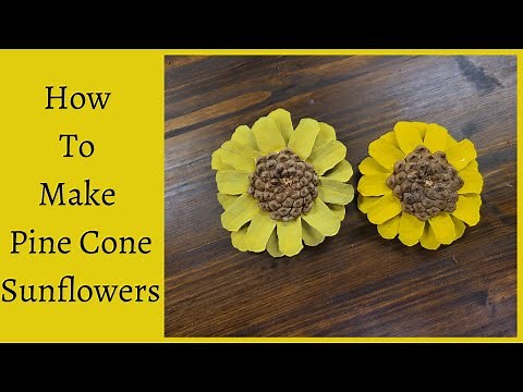 How to Make Pine Cone Flowers - Pine Cone Sunflowers!!