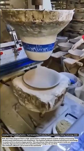 Amazing Pottery Molding Machine – Fast Ceramic Bowl Production Process.