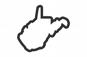 West Virginia state map. US state map. West Virginia outline symbol....