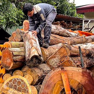 Woodworking Project With Rare Giant Tree Stump | Woodworking Skill