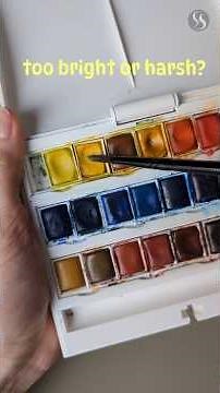 🎨💛 How to Mute Bright Colors with Complementary Colors #colorwheel #beginnerarttips #colortheory