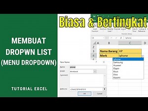Drop Down List Excel Dan Menu Dropdown Excel!! (Ini Cara) Membuat Menu Dropdown di Excel