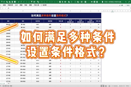工作效率提升，Excel如何满足多种条件设置条件格式？