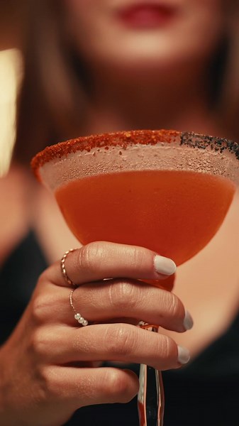 They say that there’s ‘No Smoke without Fire’ 🍸🔥 A savoury libation of Nacho-infused Cazadores tequila, with lime, avocado water and Aperol. Finished with three coloured salts, powdered with tomato, chilli, lime and caper. #rubyraysmalta #malta #maltatiktok #malta🇲🇹 #cocktails #cocktail #viral #viraltiktok #restaurant