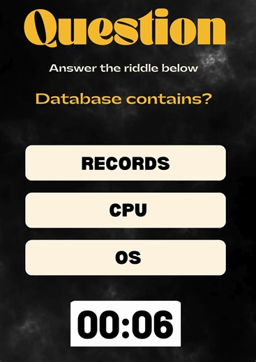 Database contains?