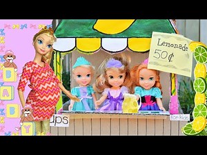 Exciting News at the Lemonade Stand - Anna and Elsa Toddlers Family Stories