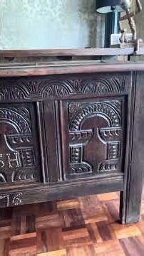 We found a 250 year old antique oak coffer! #history #woodworking #vintage
