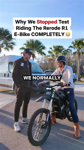Click the link in bio to check out the Rerode R1. We used to let people test ride these e-motos… until one ride almost ended in a disaster. The rider hit sport mode, whiskey throttled it, and nearly slammed straight into a curb before hitting the kill switch. After that moment, we decided it was probably best to stop doing test rides on these altogether. #electricdirtbike #emoto #ebike #dirtbike #offroadlife