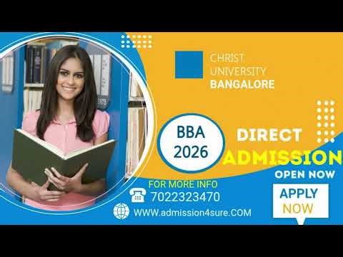DIRECT ADMISSION #christuniversity #directadmission #bbaadmission2026