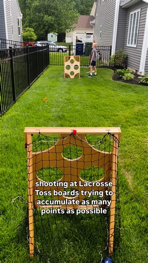 🏆 Turn practice into play! With Lacrosse Toss, your young athletes improve shooting & passing skills while having a blast in the backyard, at the park, or even on the beach. 🌊 | Lacrosse Toss Game