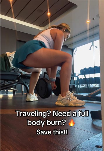 Full body workout you can do anywhere even on a cruise. All you need is a pair of dumbbells 🙌 Perfect for busy women, moms, and anyone who wants a quick burn without a gym. Save this for your next workout! 💪✨ #CapCut #fullbodyworkout #travelworkout #begginerworkout #quickworkout