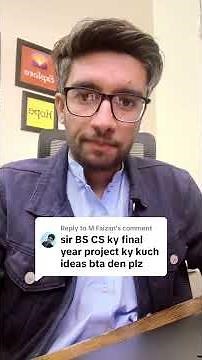 FYP ideas ? Final Year Project idea for CS Students