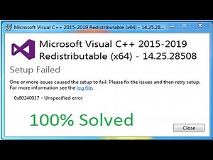 Error 0x80240017 Solve for Installation Visual C++ 2015-2019(in Bengali)