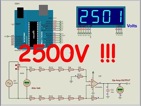 Making a High Voltage AC voltmeter with Arduino UNO and Op-Amp circuit, Measure 2500V !!!