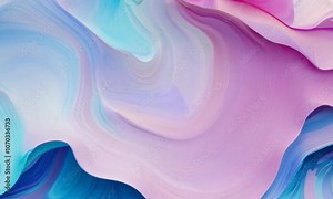 Abstract wavy liquid motion video background, colored layered forms, sculptural paper fluid with slow dissolving effect