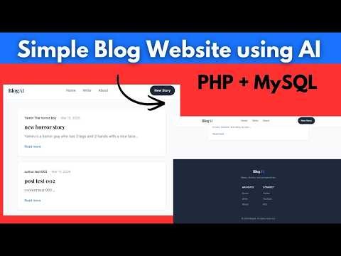 Create a Professional PHP & MySQL Blog Website from Scratch using free AI