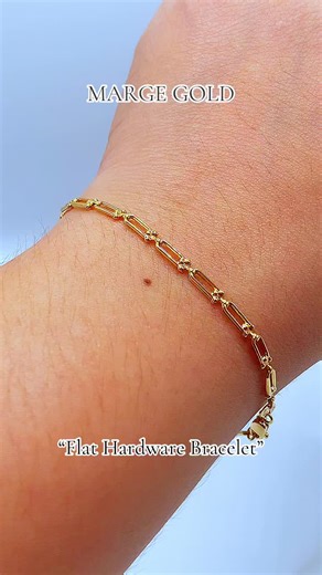 Explore the Mini Flat Hardware Bracelet by Marge Gold