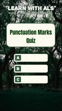 Punctuation Marks Quiz | Test Your English Skills | Learn With ALS 🧑🏻‍🏫