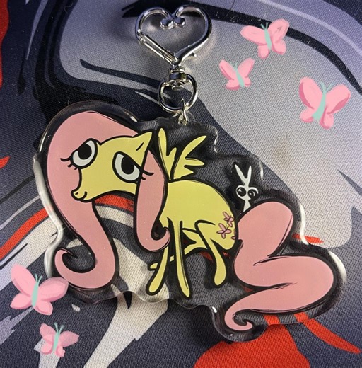 Fluttershy MY LITTLE PONY Epoxy Keychain - Etsy