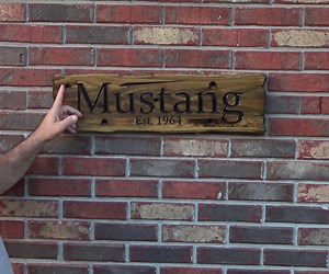 Mustang Sign on CNC
