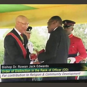 Just want to say a big congratulations to my Dad, Bishop RJ Edwards. Today he was honoured with the Order of Distinction Award in the Rank of Officer (OD), for contributions to Religion & Community Development. You worked hard, always going beyond the call of duty. You deserve it! | Jermaine Edwards