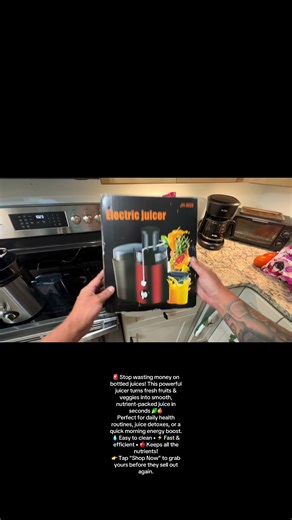 🚨 Stop wasting money on bottled juices! This powerful juicer turns fresh fruits & veggies into smooth, nutrient-packed juice in seconds 🥬🍊 Perfect for daily health routines, juice detoxes, or a quick morning energy boost. 💧 Easy to clean • ⚡ Fast & efficient • 🍎 Keeps all the nutrients! 👉 Tap “Shop Now” to grab yours before they sell out again. #JuicerTikTok #HealthyLifestyle #KitchenFinds #JuiceDetox #TikTokMadeMeBuyIt