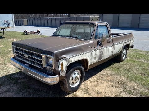 $600 1978 Chevy Truck with Seized Engine, Will it Run and Drive (Junkyard Rescue)