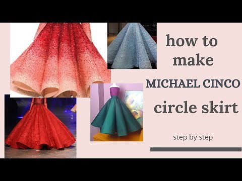 HOW TO MAKE (MICHAEL CINCO )DOUBLE CIRCLE SKIRT,STEP BY STEP
