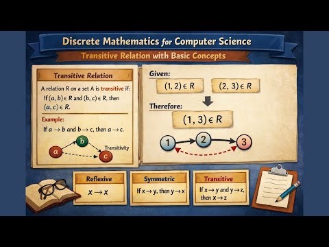 Day 02 Part 08: Discrete Mathematics for Computer Science | Transitive Relation with Basic Concepts