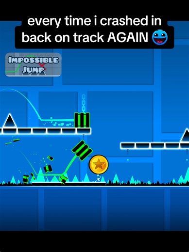 every time i crashed in back on track PART 2 geometry dash #geometrydash