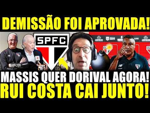 BOMBA EM PLENO DOMINGO!! DEMISSÃO DO BURRO APROVADA! MASSIS QUER DORIVAL AGORA! RUI COSTA CAI JUNTO!