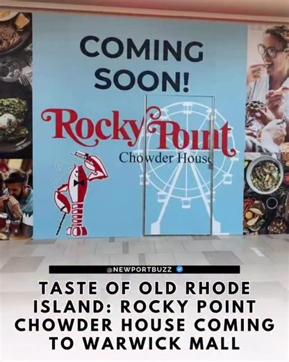 WARWICK, R.I. — A taste of Rhode Island nostalgia is coming to the Warwick Mall. The mall announced Wednesday that Rocky Point Chowder House will open in the food court in early December, bringing back the beloved flavors of the legendary Rocky Point amusement park, which closed in 1996. “For most Rhode Islanders, Rocky Point wasn’t just an amusement park, it was a part of growing up,” the mall said in a release. “From the smell of clam cakes wafting through the air to the unmistakable taste of 