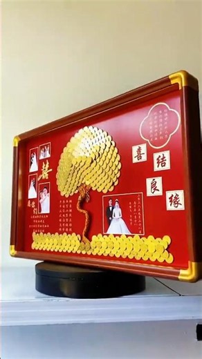 A,Beautiful DIY Coin Money Tree Wedding Gift | Handmade Lucky Gift for Newlyweds 💖🌳