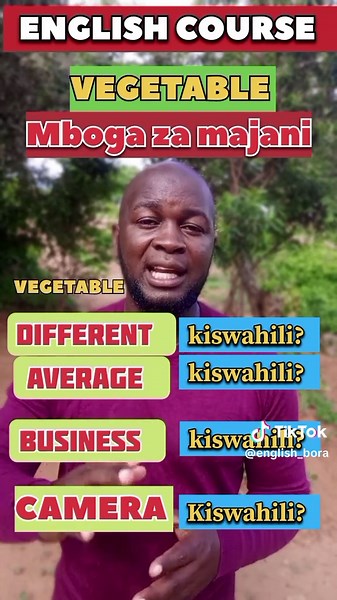Kujifunza Kiingereza Bora Kwa Rahisi Na Mboga
