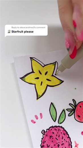 How to Draw a Cute Starfruit | Drawing Tutorial