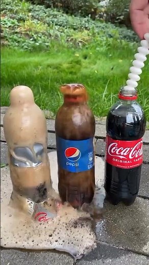 Watch what happens when Mentos meets soda #coke #cola #experiment #cocacola