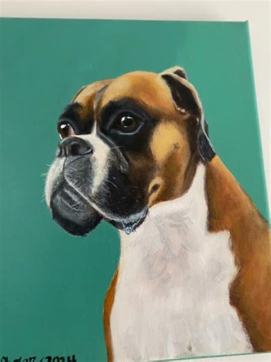 Realistic Dog Painting #boxerdog #art #shorts