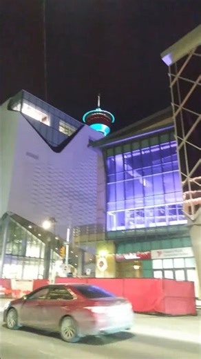 Driving at night in Calgary