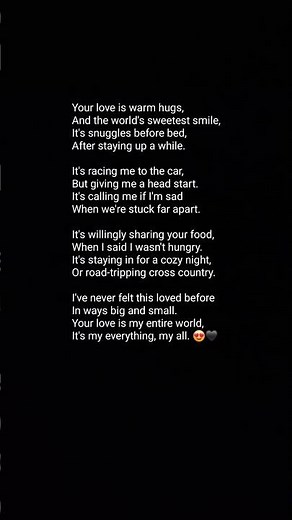 Your love is my entire world,It's my everything, my all.💖 Romantic love poem for boyfriend