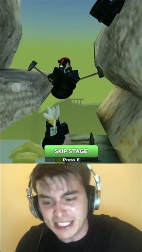 Trying to beat (getting over it) in roblox #gettingoverit #roblox #memes