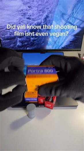 ENZO* on Instagram: "Confession time: I’ve been shooting analog photography for nearly 20 years — and I never knew that analog film is not vegan. All photographic films (35mm film, 120 film, large format film) uses gelatin as a binder for silver halide crystals. That gelatin comes from animal by-products (bones and skin). So yes: film photography is inherently non-vegan — no matter the brand, Kodak, Ilford, Fujifilm, CineStill, black and white film or color film. Wild industry fact: the gelatin