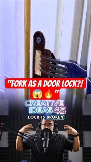 I Can't Believe This! Broken Door Lock? Just Use a Fork! 😱🔥 #DIYHack