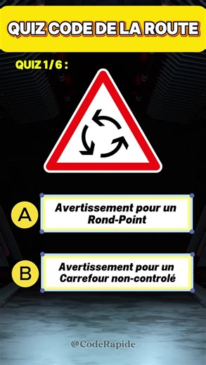 29K views · 974 reactions | QUIZ sur le Code de la Route  Apprends le Code de la Route en toute simplicité avec @coderapide ! ✨ Des astuces, des quiz et des conseils pour réussir ton examen ✅ Abonne-toi et pre ️️ | Bonneconduite | Facebook