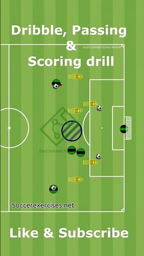 Dribble, Pass & Score Drill