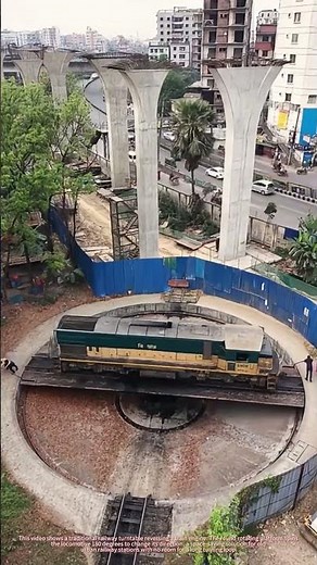 How a Traditional Railway Turntable Reverses a Train Locomotive | Manual 180-Degree Turn