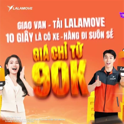Giá chỉ từ 90K khi đặt ship van - tải Lalamove mùa sale tháng cô hồn!