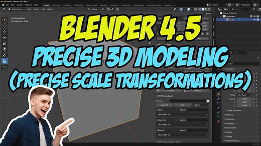 Blender 4.5 Precise 3D Modeling: Precise Scale transformations