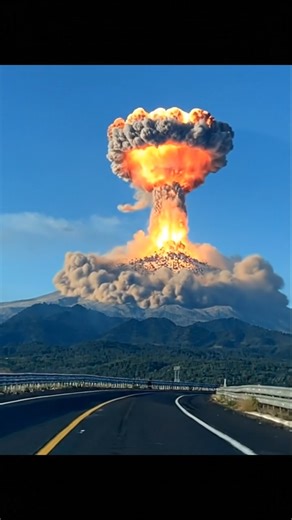 Unbelievable Lava Burst! Volcano Explodes in Seconds 🌋⚡
