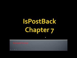 Ispostback property in ASP.NET (Chapter 7) in Hindi