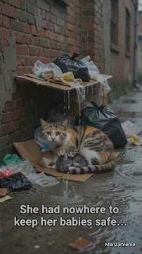 Homeless Mama Cat Gets a Cozy Shelter ❤️🐱 | Heartwarming Cat Rescue #Shorts